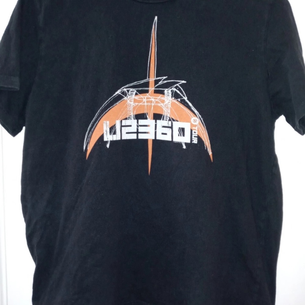 U2 360 Degree Tour 2009 Concert Souvenir Black T Shirt Size L